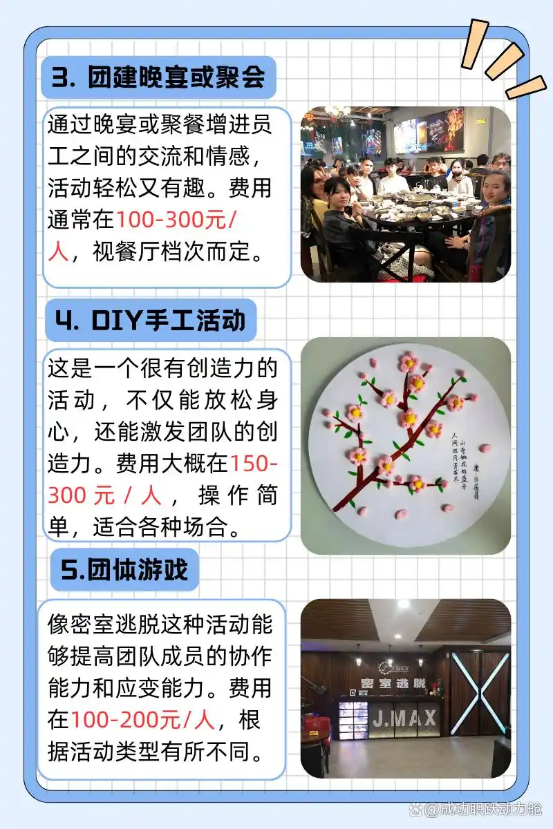 企业员工团建项目有哪些_团队凝聚力提升活动_公司团建活动类型